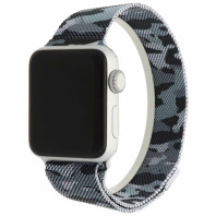 Ремешок для Apple watch 38/40/41mm Milanese Loop Band Military Green Black